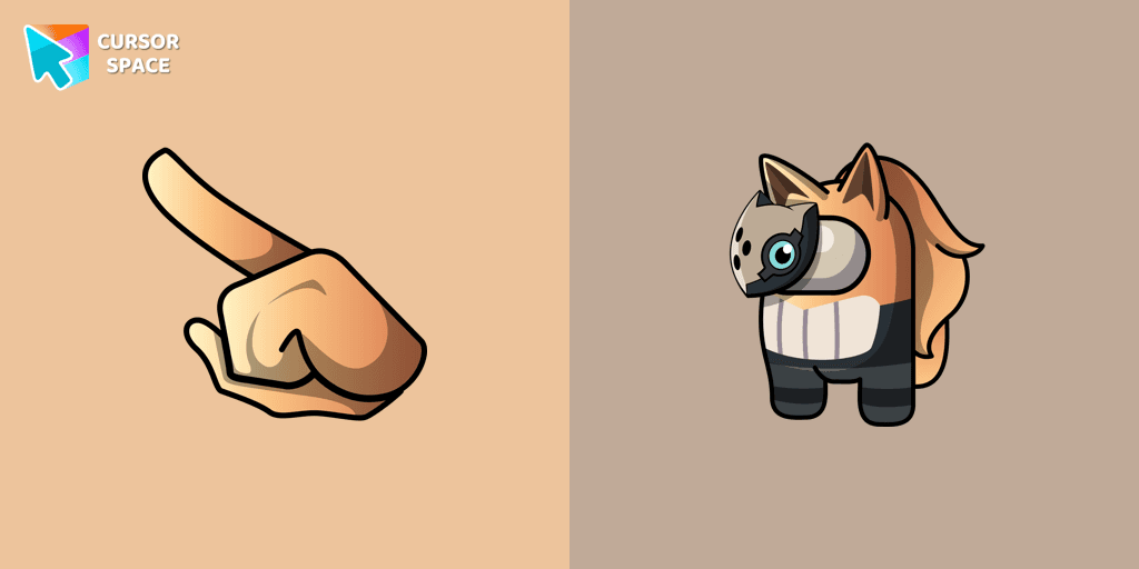 Among Us Whisper the Wolf Character cursor cursor pack